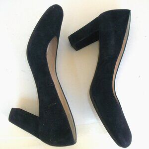 L.K.Bennett Sloane Square London Near-New-Navy Suede Classic High Heel Pumps